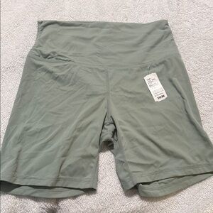 Green High-Waisted Shorts